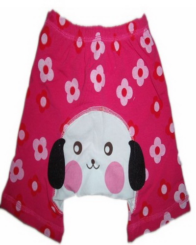 kids shorts red color with cute dog